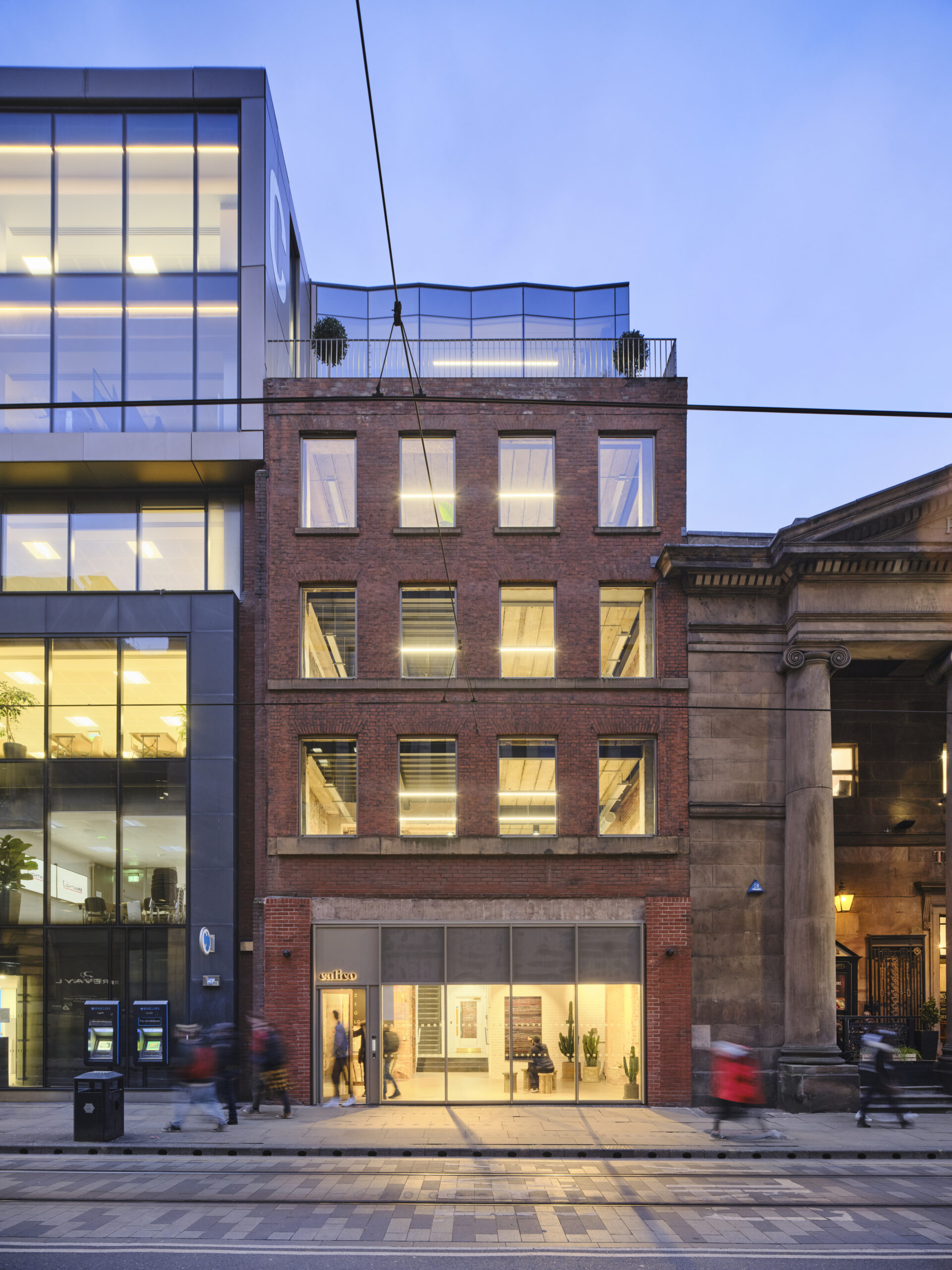 Hawkins Brown-Calico building at 53-55 Mosley Street in Manchester-Exterior façade