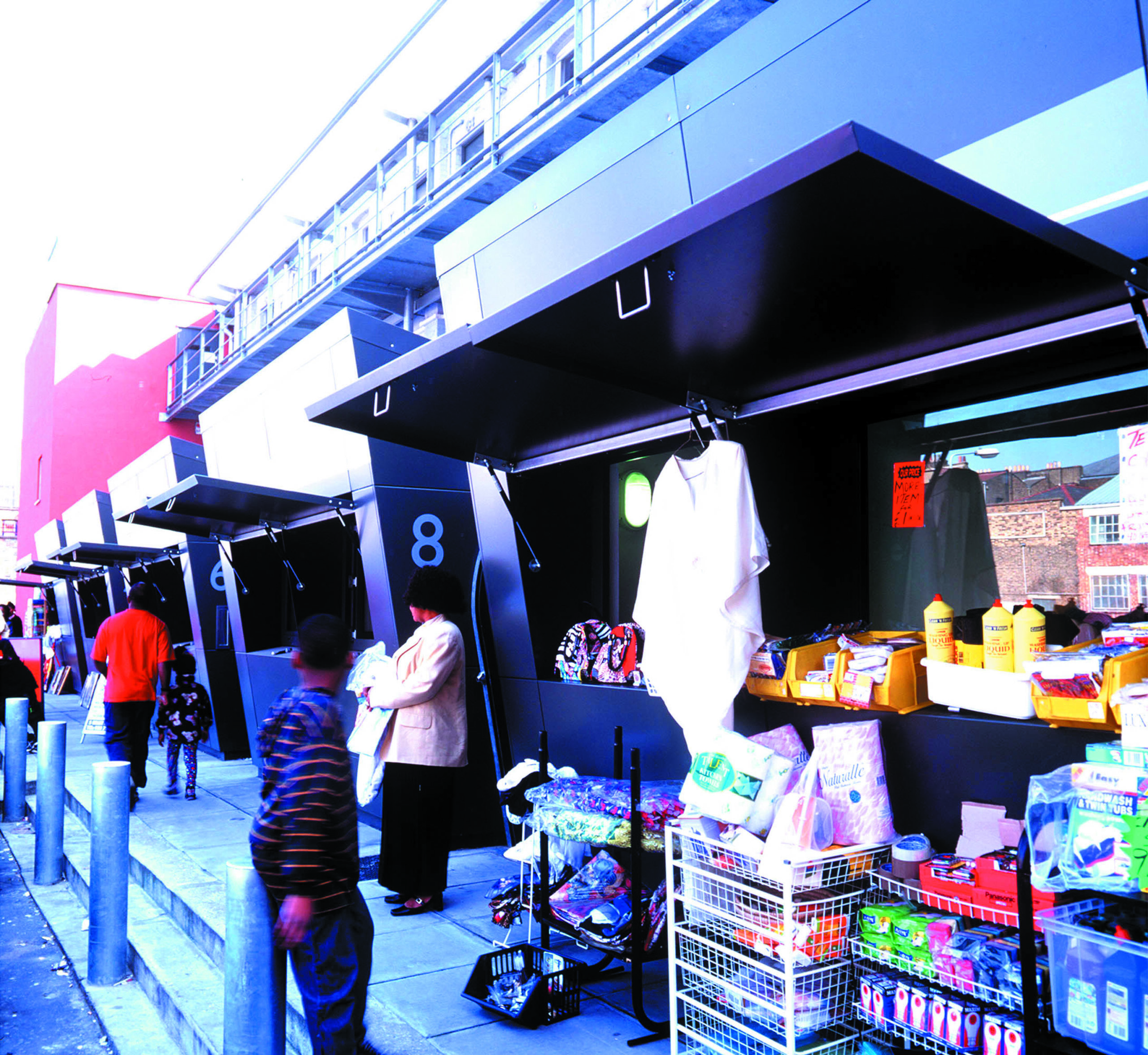 Market pods at Gillett Square